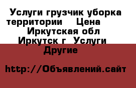 Услуги грузчик,уборка территории. › Цена ­ 200 - Иркутская обл., Иркутск г. Услуги » Другие   